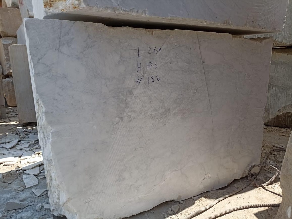 White Italian Carrara Block No. # ZOZ-C 1