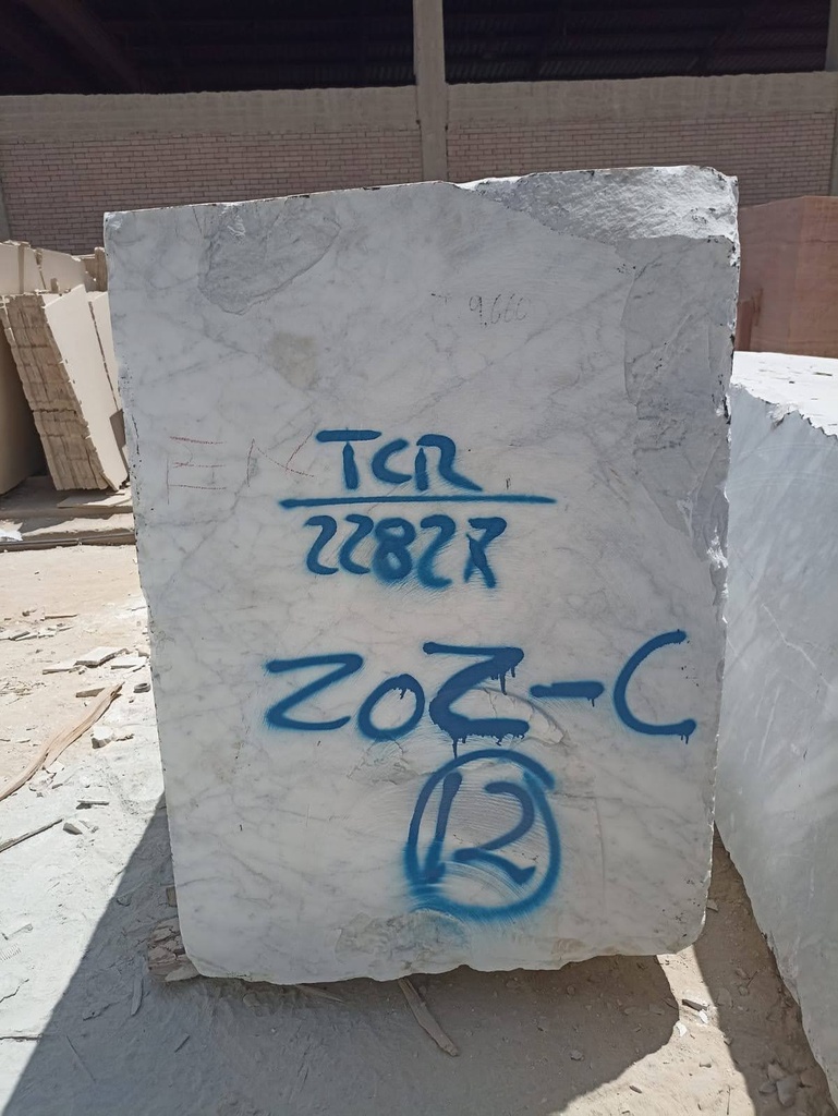 White Italian Carrara Block No. # ZOZ-C 12