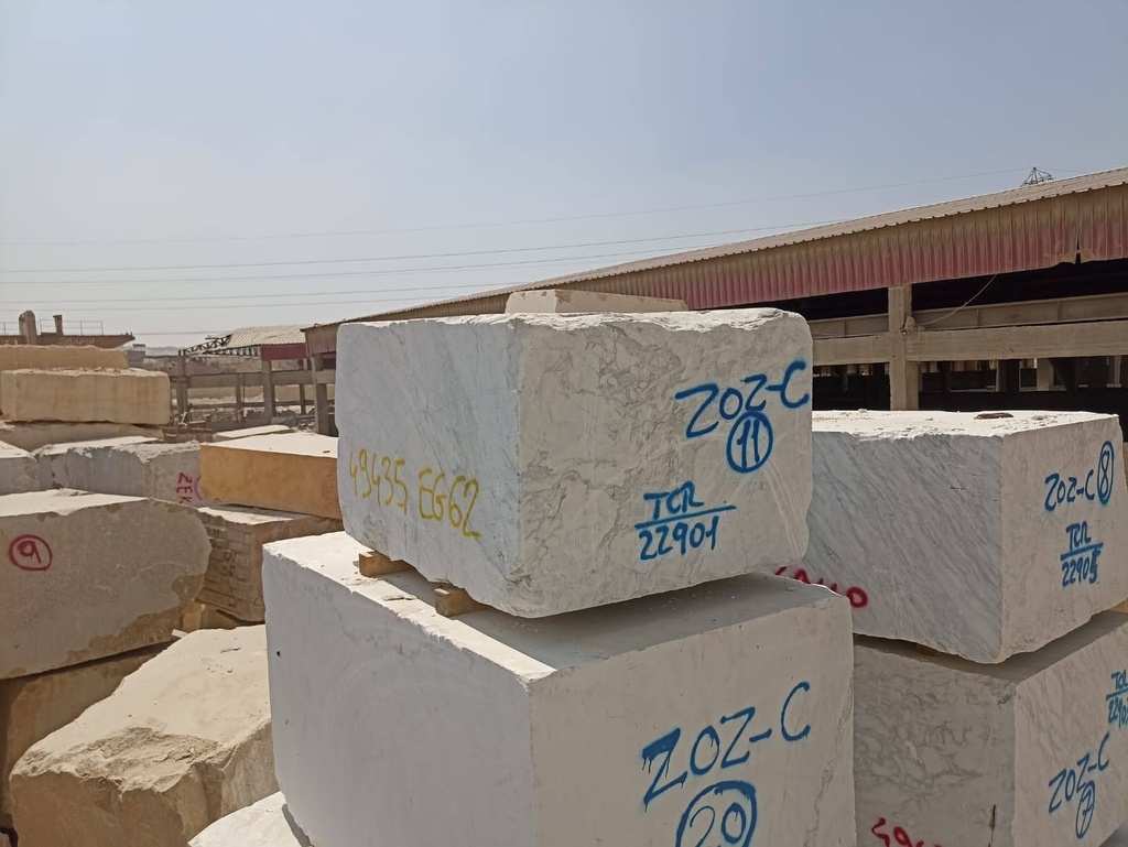 White Italian Carrara Block No. # ZOZ-C 20