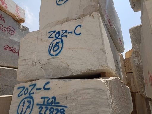 [ZOZ-C16 | TCR-22829] White Italian Carrara Block No. # ZOZ-C 16